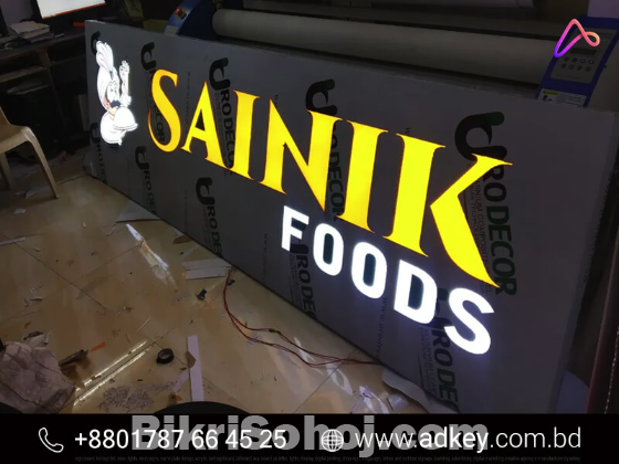 Acrylic LED Sign Board Advertising in Dhaka BD